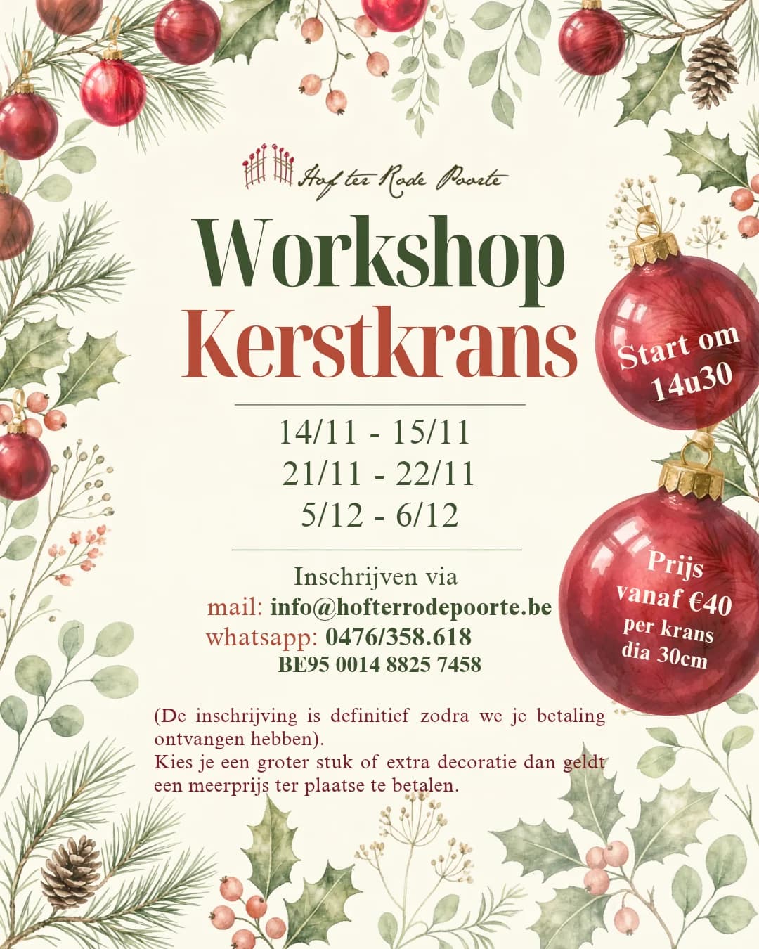 Workshop kerstkrans 